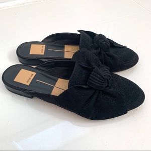 Black Suede Mules
